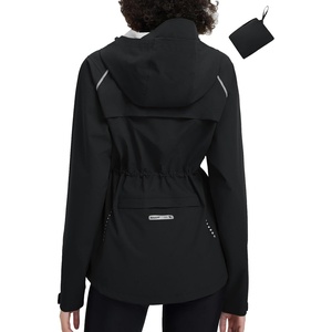 image:imagebaleaf Womens Rain Jacket Waterproof Packable Lightweight CyclingBlack