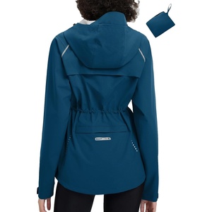image:imagebaleaf Womens Rain Jacket Waterproof Packable Lightweight CyclingNavy Blue